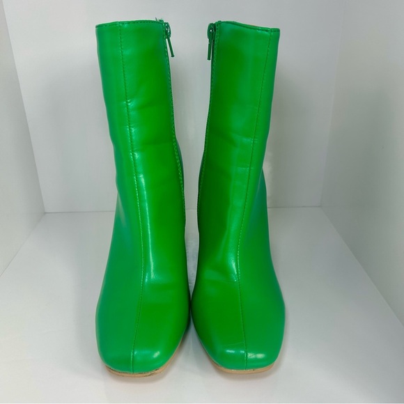Women’s Streetwear Society Vibrant Green Heeled Boots, Size 6 - Picture 8 of 9